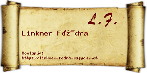 Linkner Fédra névjegykártya